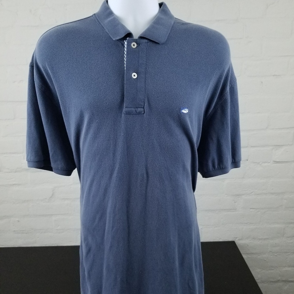 SOUTHER TIDE Blue Cotton Skipjack Polo Sz XL